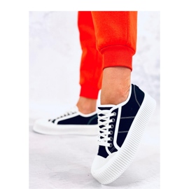 Trampki damskie na platformie Black czarne 1