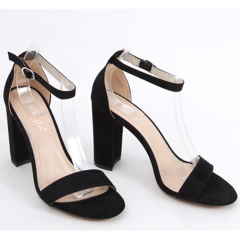 Sandałki na obcasie  Black czarne 1