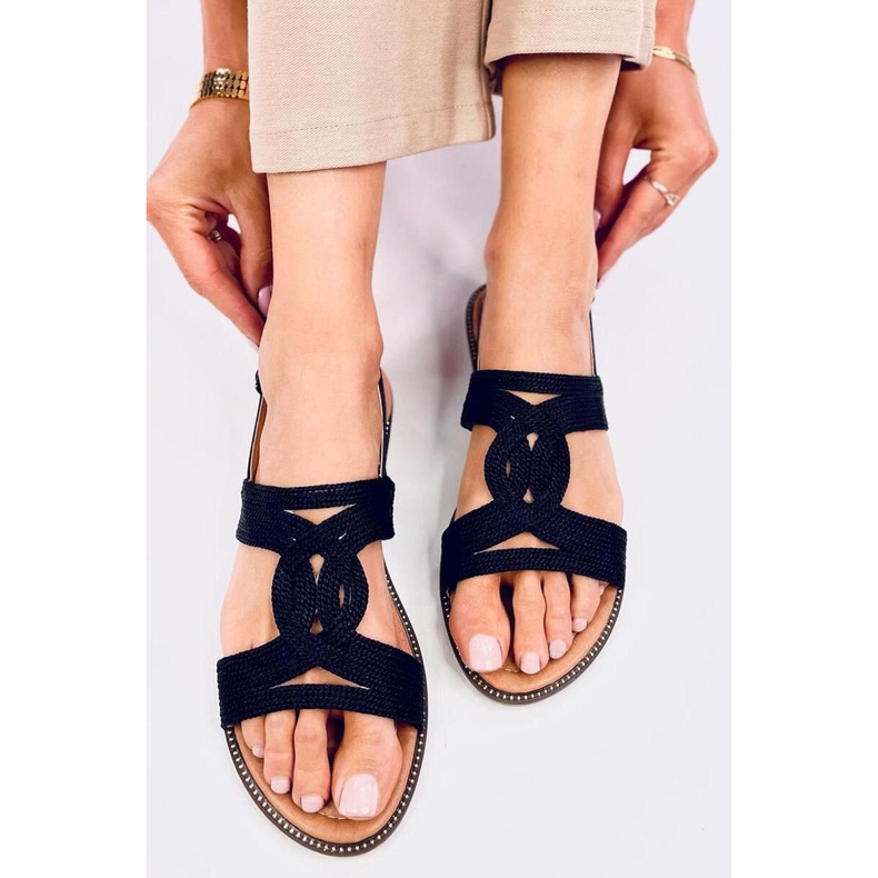 Sandałki damskie  Black czarne 2