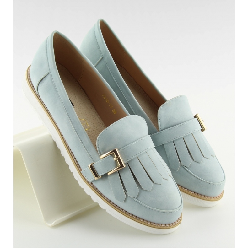 Mokasyny Damskie Niebieskie Blue 1