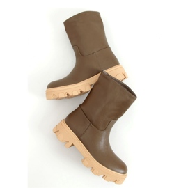 Botki z prostą cholewką zielone  Green 1