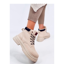 Traperki damskie timberki  Beige beżowy 1