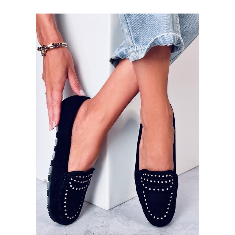 Mokasyny damskie  Black czarne 1