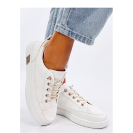 Trampki damskie Beige białe 1