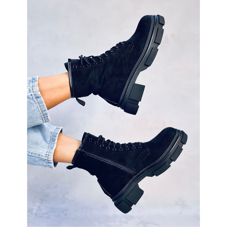 Workery zamszowe Dazy Black - Inello czarne 2