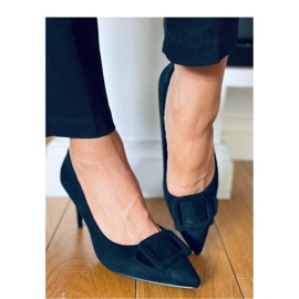 Czółenka na szpilce  Black czarne 2