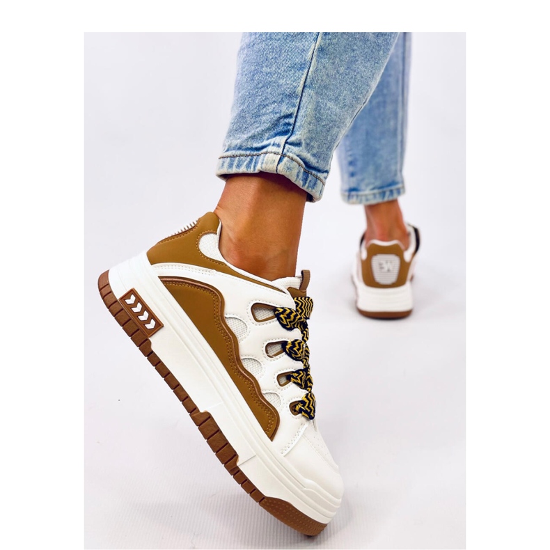 Sneakersy damskie Allman Camel - Inello brązowe 1