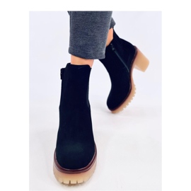 Botki na szerokim obcasie i protektorze Mattis Black - Inello czarne 2