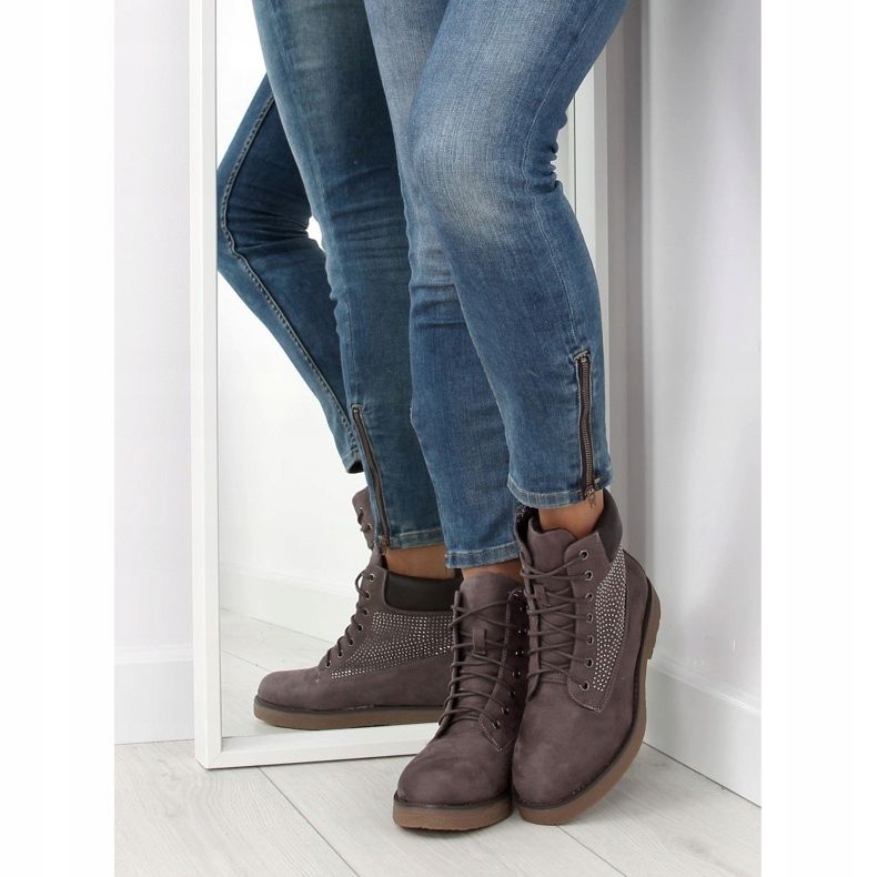 Traperki damskie szare HQ896 Grey 1