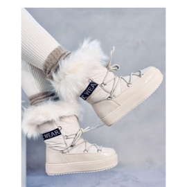 Śniegowce z futrem  Beige beżowy 1