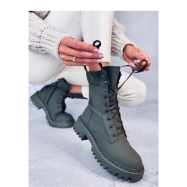 Workery sznurowane Tamas Green - Inello zielone 2