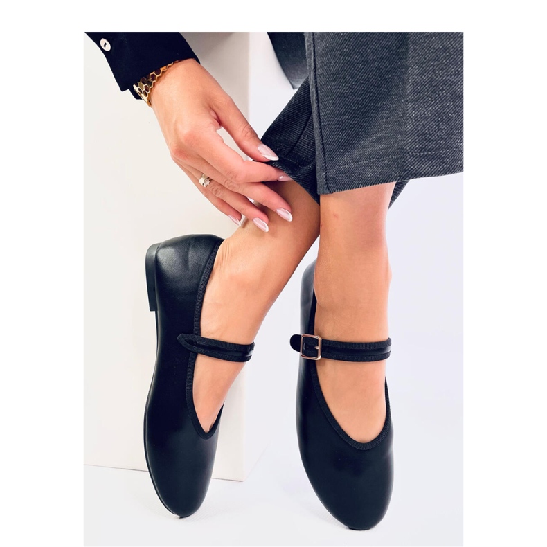 Baleriny z paseczkiem Black czarne 1