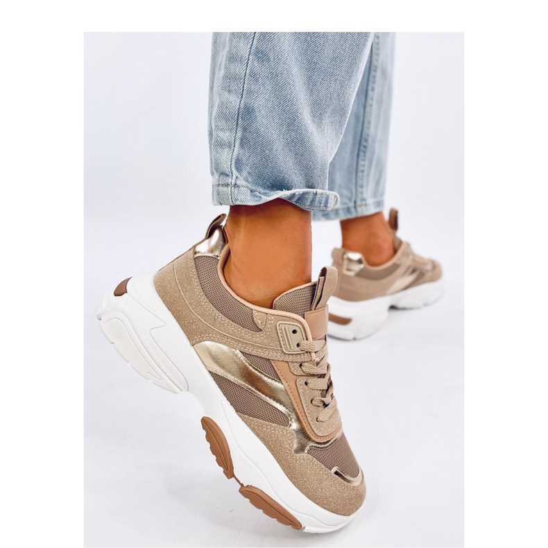 Sneakersy damskie Baltha Khaki - Inello brązowe 2