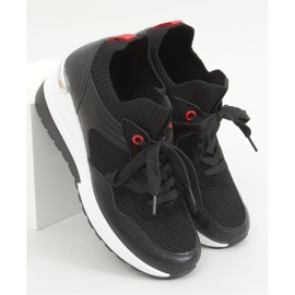 Sneakersy na koturnie Fenix Black - Inello czarne 1