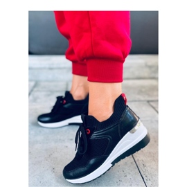 Sneakersy na koturnie Fenix Black - Inello czarne 2