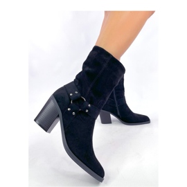 Botki zamszowe kowbojki Hardin Black - Inello czarne 1