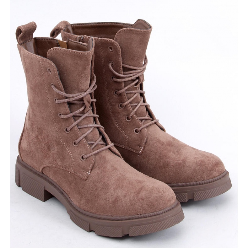 Workery sznurowane Turner Khaki - Inello brązowe 1