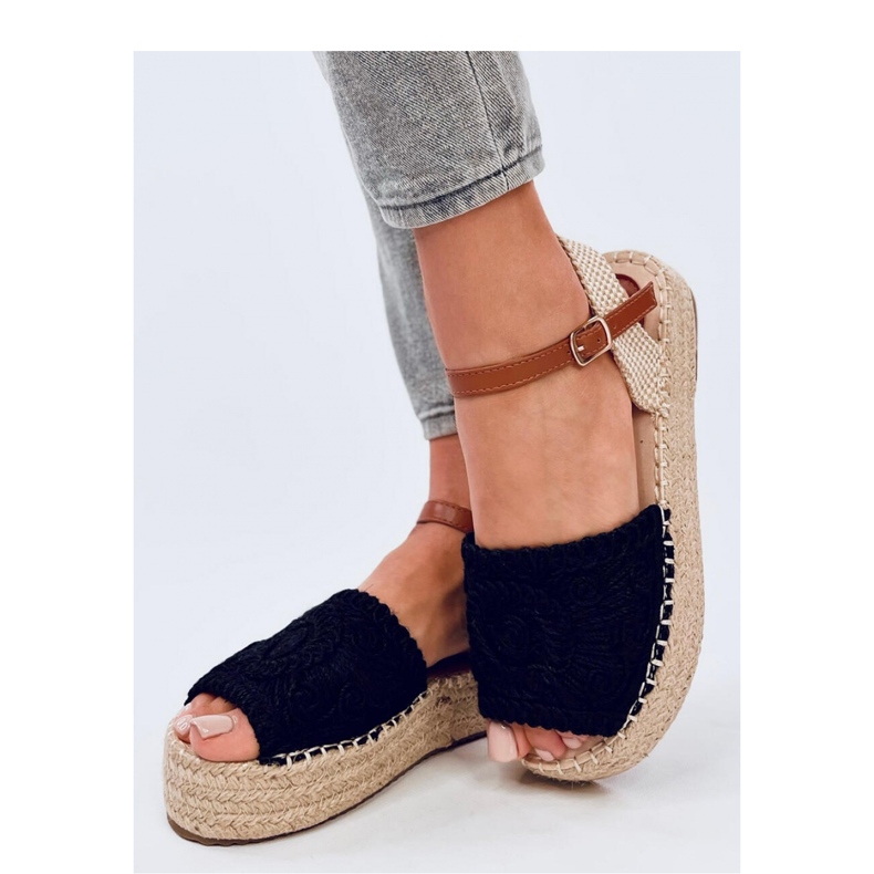 Sandałki espadryle Boho Ingram Black - Inello czarne 1