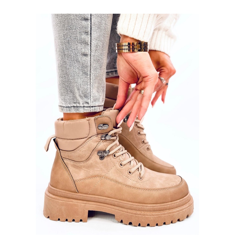 Botki traperki Mathen Khaki - Inello brązowe 2