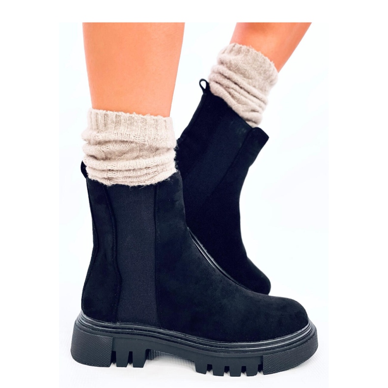 Sztyblety z wysoką cholewką Swanson Black - Inello czarne 1