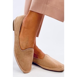 Baleriny espadryle damskie Ballot Camel - Inello brązowe 2