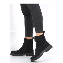 Workery sznurowane Zoe Black - Inello czarne 2