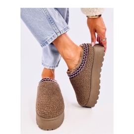 Śniegowce krótkie z barankiem Lamb Khaki - Inello brązowe 1