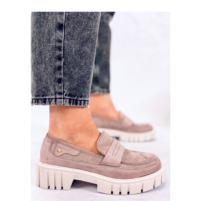 Mokasyny na platformie Chandra Khaki - Inello fioletowe 2