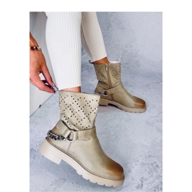 Botki ażurowe Issey Green - Inello zielone 1