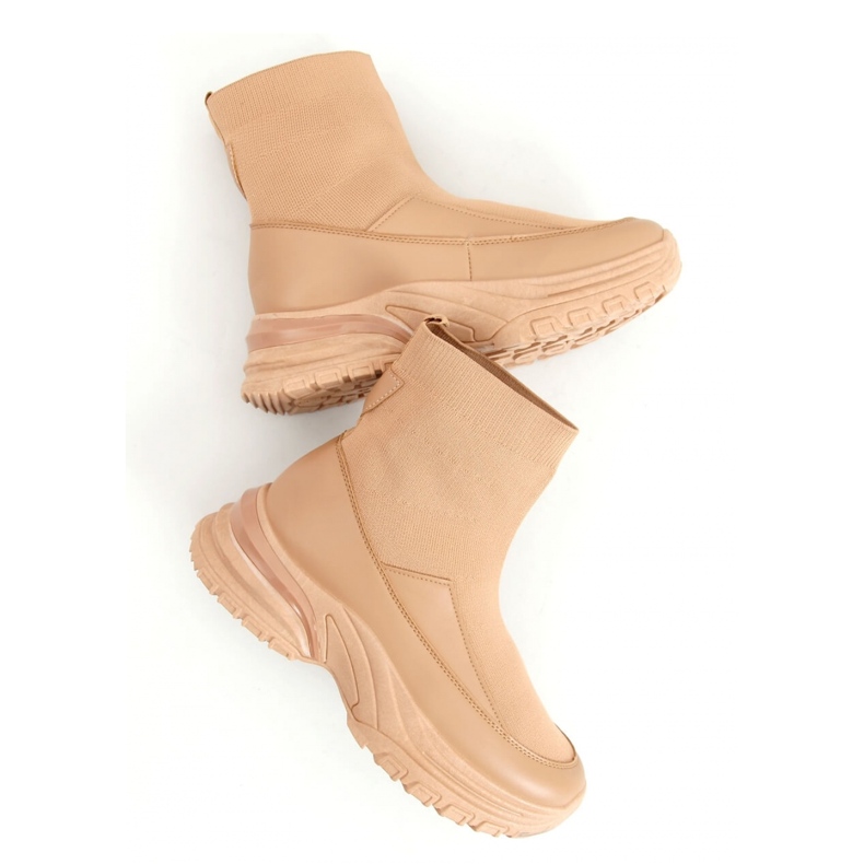 Buty sportowe skarpetkowe camel ZP03 Camel - Inello brązowe 1