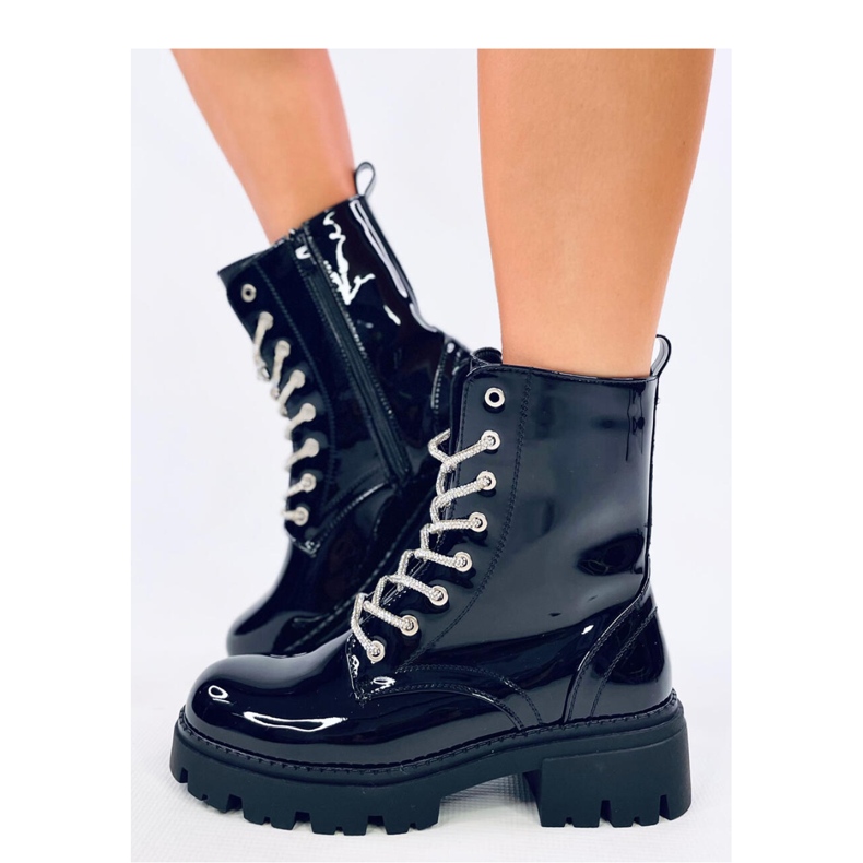 Botki glany lakierowane Quanes Miroir - Inello czarne 1