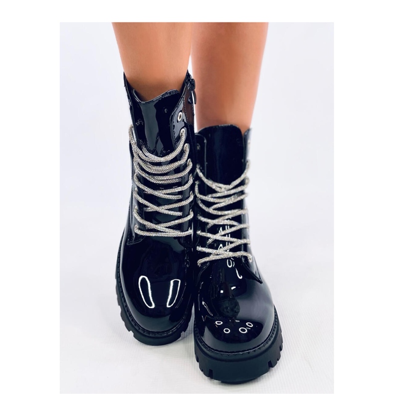 Botki glany lakierowane Quanes Miroir - Inello czarne 2