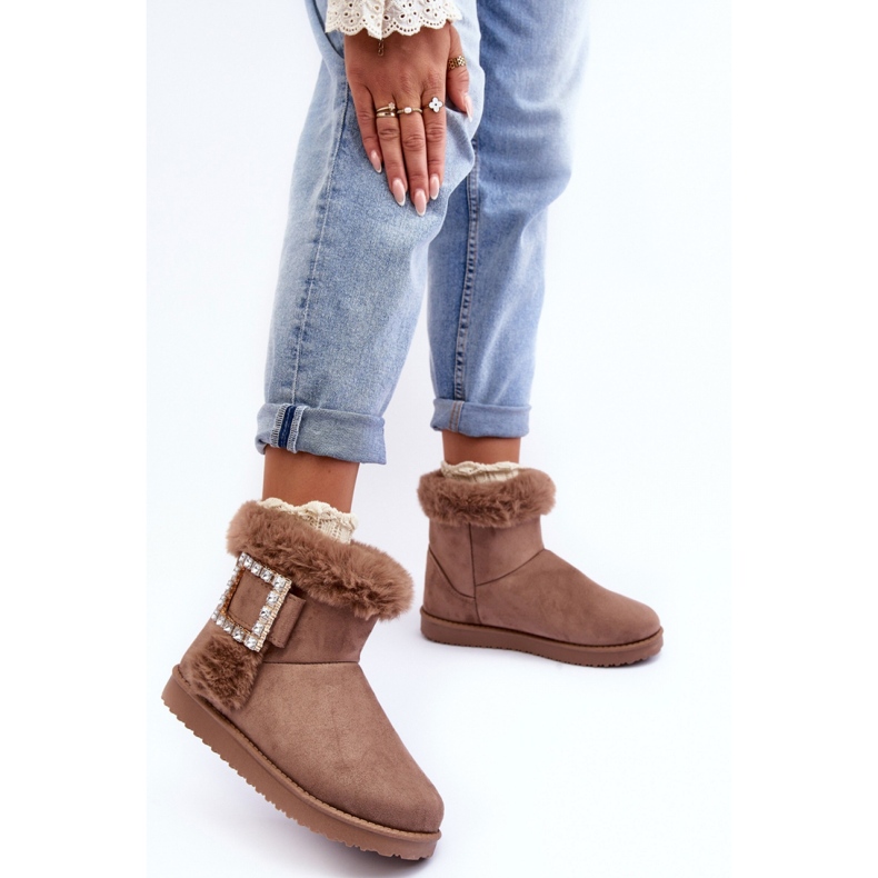 Śniegowce Model Dulca VL201P Dark Beige - Step in style beżowy 1