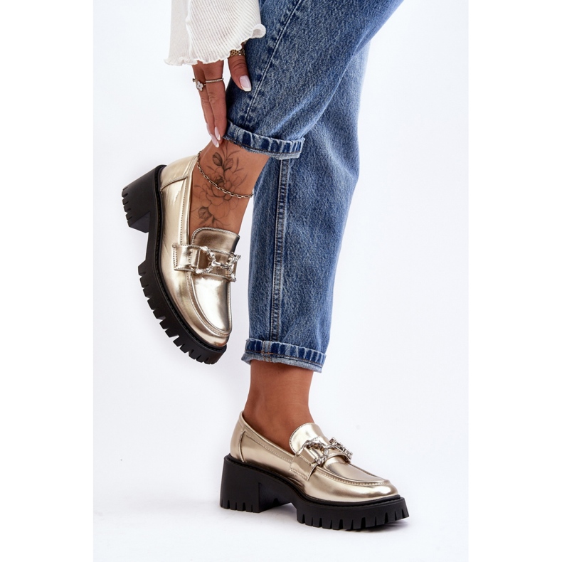 Półbuty Model Lemmitty 2646-4 Gold - Step in style żółte 1