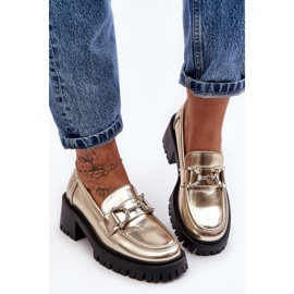 Półbuty Model Lemmitty 2646-4 Gold - Step in style żółte 2