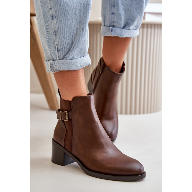 Botki Model Nevillira DA110 Brown - Step in style brązowe 1