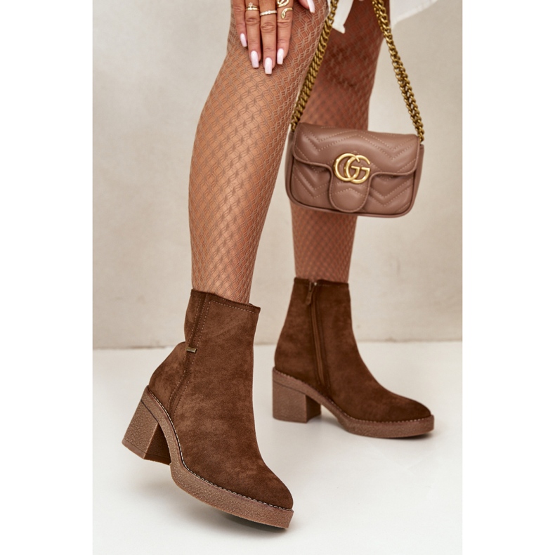 Botki Model Arkesia KE219 Khaki - Step in style brązowe 1