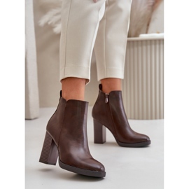 Botki Model Teresine UK155 Brown - Step in style brązowe 1