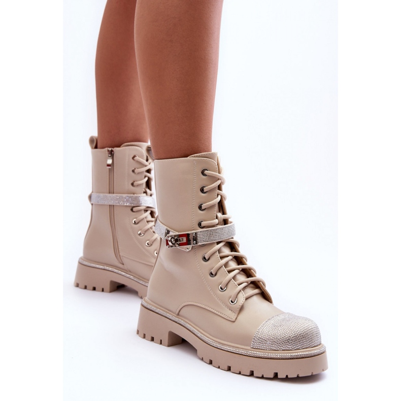 Botki Workery Model Totah 52022 Beige - Step in style beżowy 2