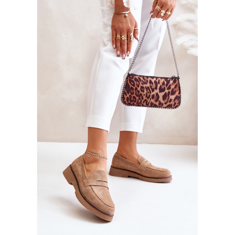 Mokasyny Model Belania C-528 Beige - Step in style beżowy 1