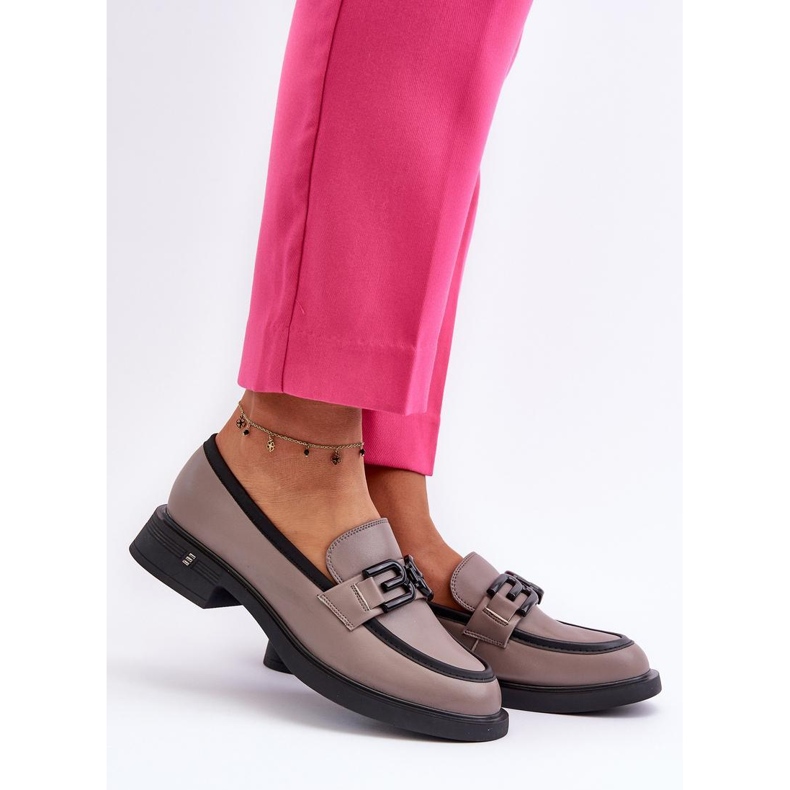 Mokasyny Model Triana 63501 Dark Beige - Step in style szare 1