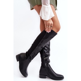 Kozaki Model S.Barski HY27098A Black Skóra - Step in style czarne 1