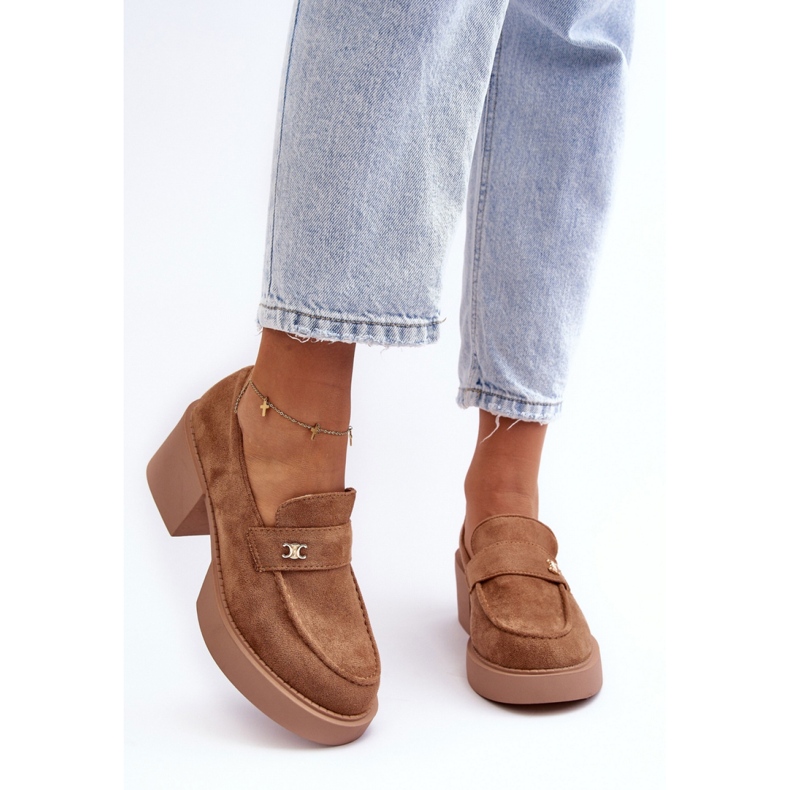 Półbuty Model Afnira NS382P Dark Beige - Step in style beżowy 1