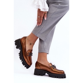 Półbuty Model Laura Messi 2699-744 Gold - Step in style żółte 1