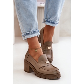 Półbuty Model Zazoo 20168 Dark Beige - Step in style beżowy 1