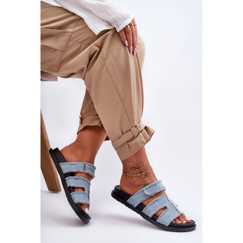 Sandał Klapki Model Lamirose H8-523 Blue - Step in style niebieskie 2