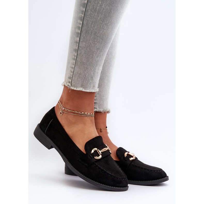 Mokasyny Model Aviole 8336-78 Black - Step in style czarne 1