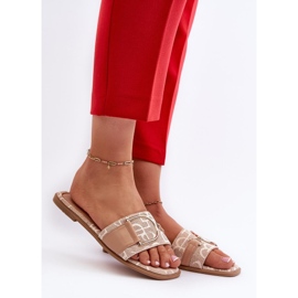 Sandał Klapki Model Taleci 1826 Beige - Step in style beżowy 1