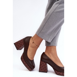 Czółenka Model Laura Messi 259/236-820 Brown - Step in style brązowe 2