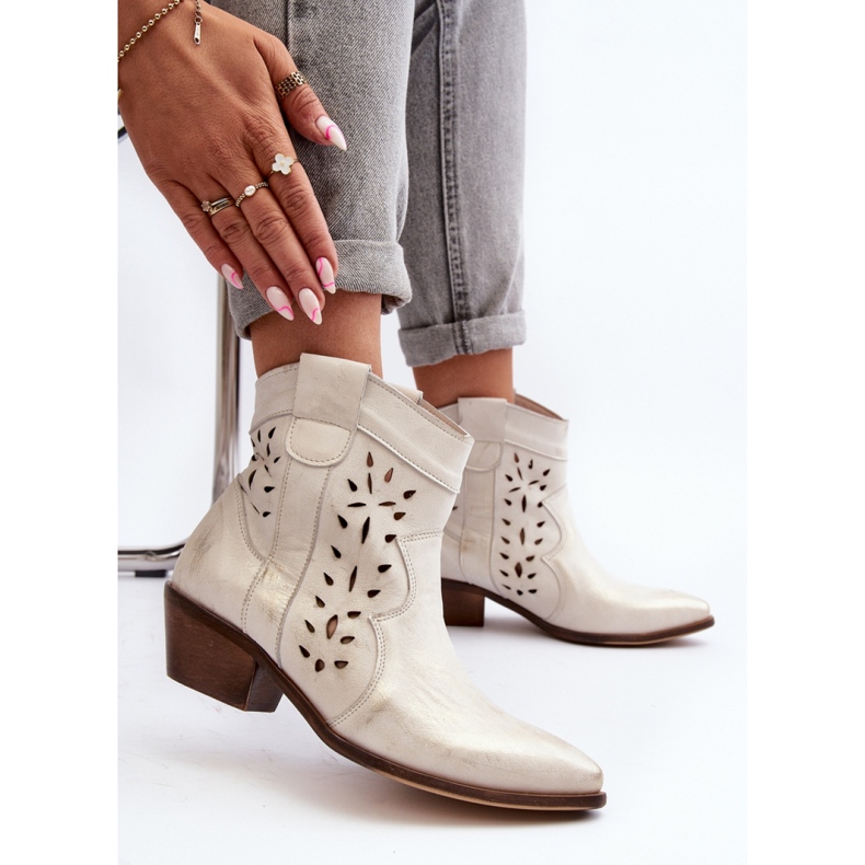 Botki Model Zazoo 2870/004 Silver - Step in style szare 1